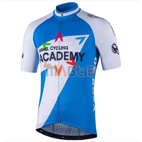 2018 Maglia Israel Cycling Academy Manica Corta Bianco e Blu